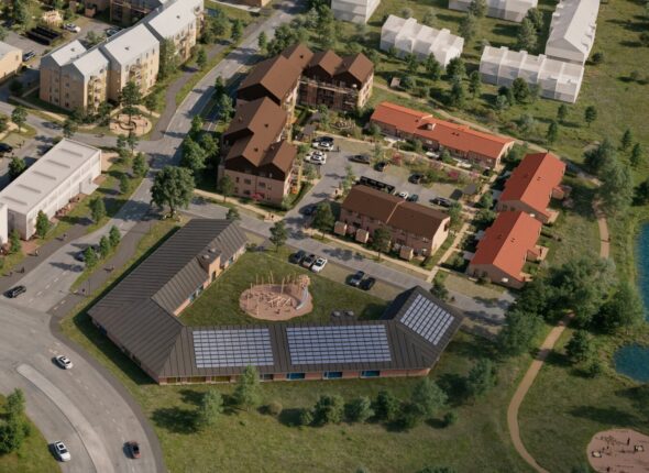 Klax Daginstitution set ovenfra